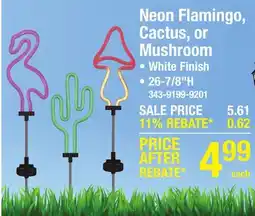 Menards Patriot Lighting Solar Neon Pink Flamingo Landscape Light offer