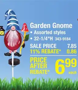 Menards Patriot Lighting Assorted Color Integrated LED Solar Gnome offer