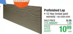 Menards Prefinished Lap offer