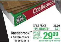 Menards Atlas Castlebrook Black Shadow Architectural Roofing Shingles (32.8 sq. ft.) offer