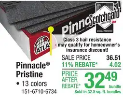 Menards Atlas Pinnacle Pristine Black Architectural Roofing Shingles (32.8 sq ft) offer