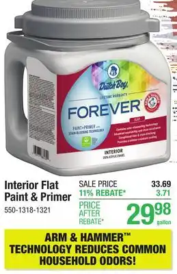 Menards Dutch Boy Forever Interior Flat Emilee's Smile Paint + Primer - 1 gal offer