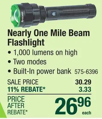 Menards Kodiak 1000 Lumen Rechargeable Handheld LED Flashlight offer