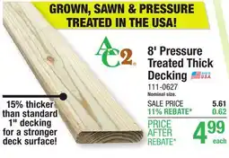 Menards AC2 5/4 x 6 x 8' Above Ground Green Pressure Treated Thick Decking offer