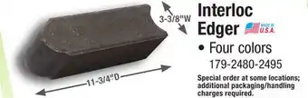 Menards 3-3/8 x 11-3/4 x 3-3/8 Gray Interloc Edger Block offer