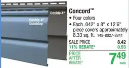 Menards Concord offer