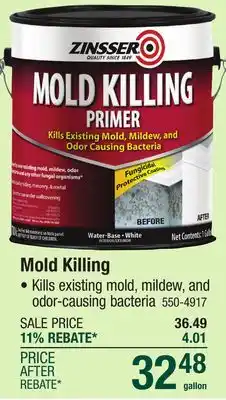 Menards Zinsser Interior/Exterior Water-Base Mold Killing Primer - 1 gal offer