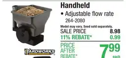 Menards Handheld Broadcast Spreader offer