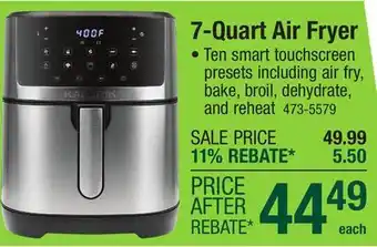 Menards Kalorik Touchscreen Air Fryer - 7 Quart offer