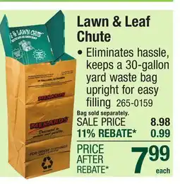 Menards Lawn & Leaf Chute offer