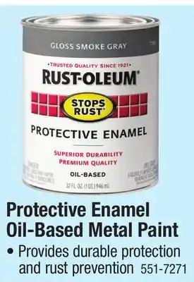 Menards Rust-Oleum Stops Rust Gloss Smoke Gray Protective Enamel Metal Paint - 1 qt offer