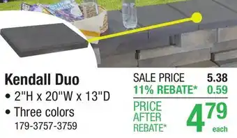 Menards 13 x 20 Charcoal Kendall Duo Paver & Freestanding Wall Block offer