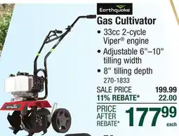 Menards Earthquake 8 33cc Front Tine Gas Tiller/Cultivator offer