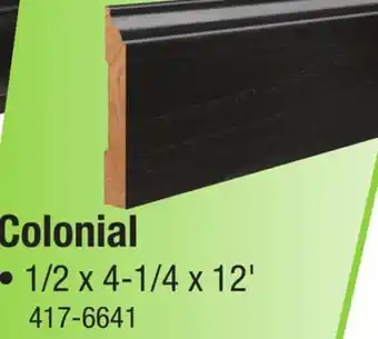 Menards Mastercraft Prefinished Black Oak 1/2 x 4-1/4 x 12' Colonial Base Moulding WM620 offer