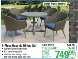 Menards Backyard Creations Bayside 5-Piece Dining Patio Set offer