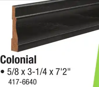 Menards Mastercraft Prefinished Black Oak 5/8 x 3-1/4 x 7'2 Colonial Casing LWM444 offer