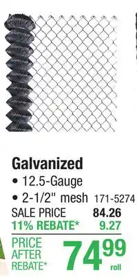 Menards 4' x 50' 12.5-Gauge Compact Galvanized Chain-Link Fence Fabric offer