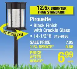 Menards Patriot Lighting Pirouette Solar LED Path Landscape Light offer