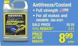 Menards Menards Full Strength Extended Life Antifreeze/Coolant - 1 Gallon offer