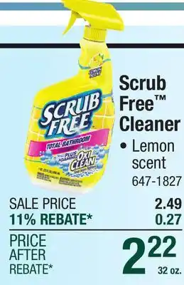 Menards Scrub Free with OxiClean Lemon Total Bathroom Cleaner - 32 oz offer