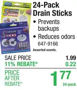 Menards Fresh -n- Clean Drain Sticks Assorted Scents - 24 Count offer