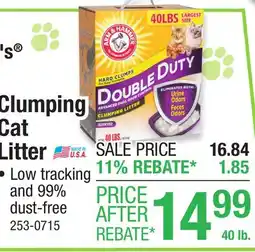 Menards Arm & Hammer Double Duty Advanced Odor Control Clumping Cat Litter - 40 lbs offer