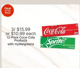 Walgreens 12-Pack Coca-Cola Products offer