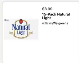 Walgreens 15-Pack Natural Light offer