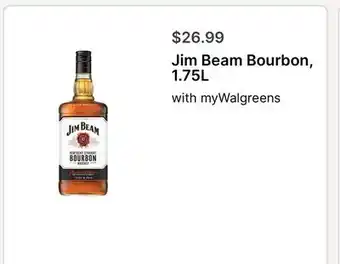 Walgreens Jim Beam Bourbon, 1.75L offer