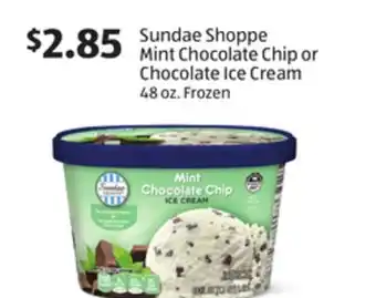 Aldi Sundae Shoppe Mint Chocolate Chip or Chocolate Ice Cream offer