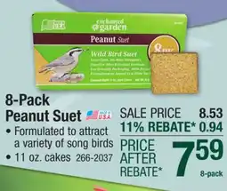 Menards Enchanted Garden Peanut Wild Bird Suet Cakes - 8 pack offer