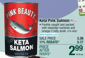 Menards Pink Beauty Keta Pink Salmon - 14.75 oz offer