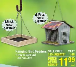 Menards Perky-Pet Hanging Tray Bird Feeder offer