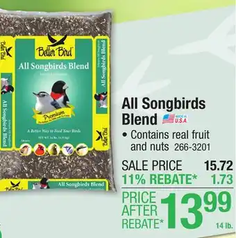 Menards Better Bird Better Blend Premium All Songbirds Blend Bird Food Seed - 14 lb offer