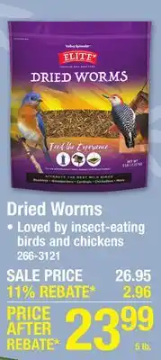 Menards Valley Splendor Elite Dried Worms Wild Bird Food - 5 lbs offer