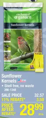 Menards Enchanted Garden Sunflower Hearts Premium Wild Bird Food - 20 lb offer