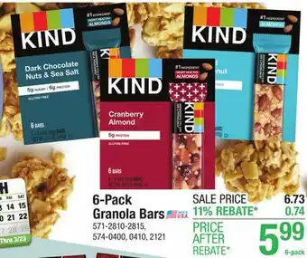 Menards KIND Almond & Coconut Bars - 6 ct offer