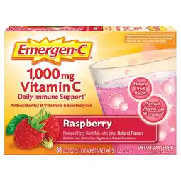 Walgreens Daily Immune Support Drink with 1000 mg Vitamin C, Antioxidants, & B Vitamins Raspberry offer