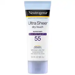 Walgreens Ultra Sheer Dry-Touch SPF 55 Sunscreen Lotion offer