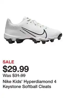 Dick's Sporting Goods Nike Kids' Hyperdiamond 4 Keystone Softball Cleats offer