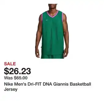 Dick's Sporting Goods Nike Men's Dri-FIT DNA Giannis Basketball Jersey offer