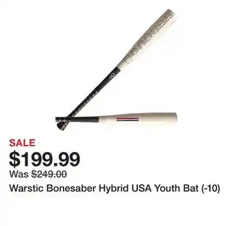 Dick's Sporting Goods Warstic Bonesaber Hybrid USA Youth Bat (-10) offer