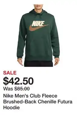 Dick's Sporting Goods Nike Men's Club Fleece Brushed-Back Chenille Futura Hoodie offer