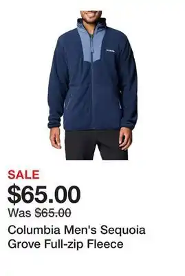 Dick's Sporting Goods Columbia Men's Sequoia Grove Full-zip Fleece offer