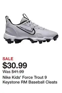 Dick's Sporting Goods Nike Kids' Force Trout 9 Keystone RM Baseball Cleats offer