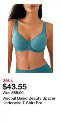 Nordstrom Wacoal Basic Beauty Spacer Underwire T-Shirt Bra offer