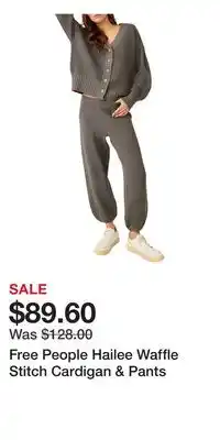 Nordstrom Free People Hailee Waffle Stitch Cardigan & Pants offer