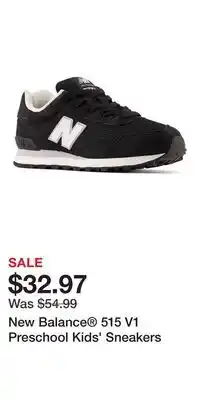 Kohl's New Balance 515 V1 Preschool Kids' Sneakers offer