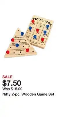 Kohl's Nifty 2-pc. Wooden Game Set offer