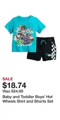 Kohl's Baby and Toddler Boys' Hot Wheels Shirt and Shorts Set offer